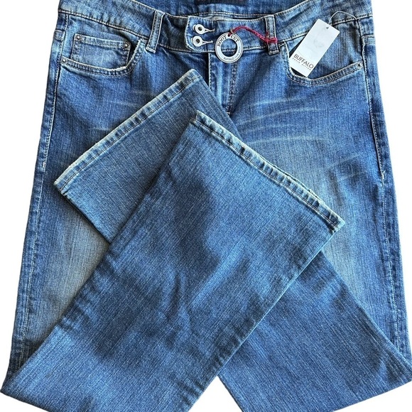 BUFFALO David Britton Glory-X Stone Wash Bootcut Jeans Size 31 Long Blue - Picture 1 of 11